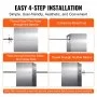 VEVOR 51Pack Cable Railing Kit 3.2mm Wheel Protector Sleeves, Bundle with Black Invisible 3.2mm Swage Tensioner and Terminal, Cable Railing Post Safeguard Covers for 0.41inch Horizontal Hole Post