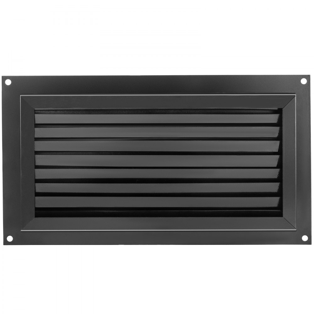 VEVOR Crawl Space Flood Vent 8" Height x 16" Width Foundation Flood Vent to Reduce Foundation Damage and Flood Risk, Black, Wall Mounted Flood Vent, for Crawl Spaces, Garages & Full Height Enclosures