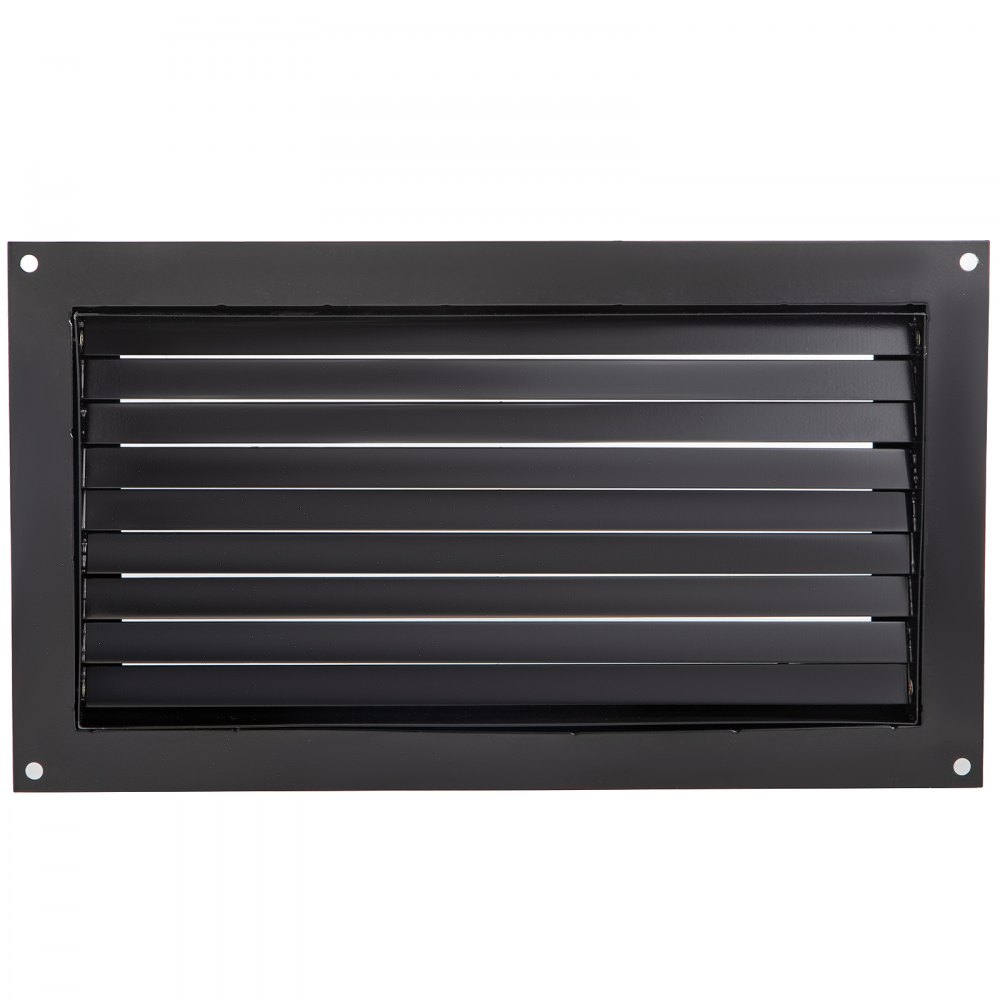 VEVOR Foundation Flood Vent, 8\" Height x 16\" Width Flood Vent, to Reduce Foundation Damage and Flood Risk, Black, Wall Mounted Flood Vent, for Garages & Full Height Enclosures