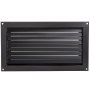 Ventilación de cimientos VEVOR, 20 cm de alto x 40 cm de ancho, para reducir daños en cimientos y riesgo de inundación, color negro, para montaje en pared, para garajes y recintos de altura completa.