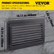 VEVOR Crawl Space Flood Vent Foundation Flood Vent 8"Height x 16"Width Wall Vent