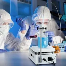 VEVOR Magnetic Stirrer Hot Plate, Max 212 ℉ / 100 ℃, 0-2000 RPM Hot Plate with Magnetic Stirrer, 2000mL Hot Plate Stirrer with LED Screen, Support Stand and Stir Bars Included, 500W Heating Power