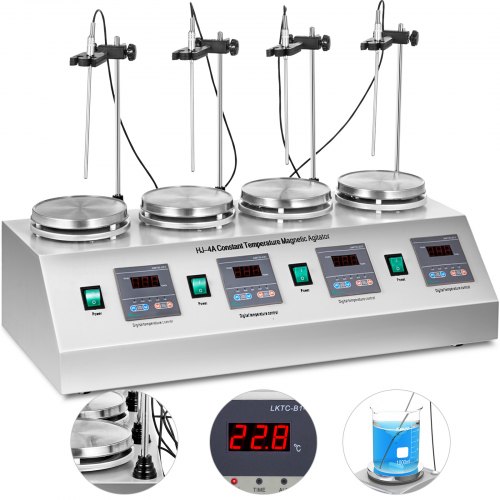 4 Heads Multi Unit Digital Thermostatic Magnetic Stirrer Hotplate Mixer 220v