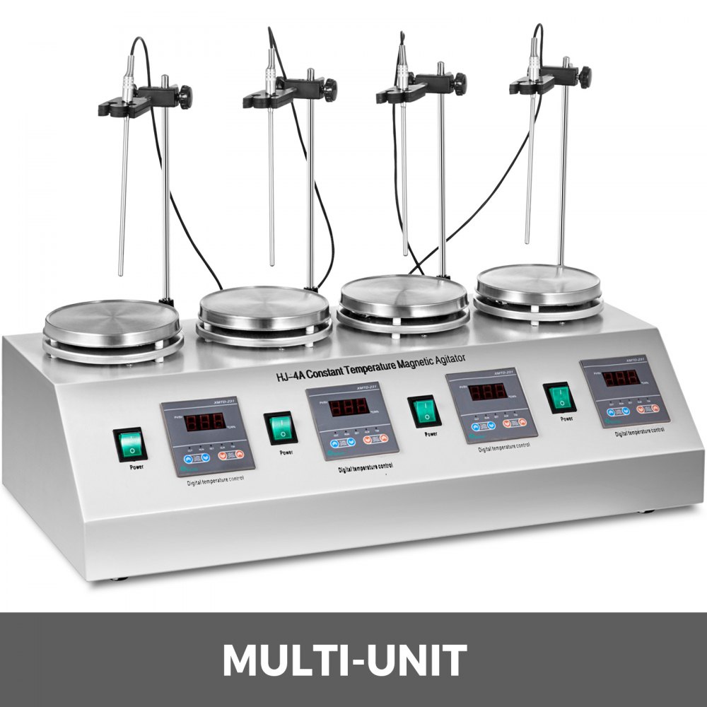 4 Heads Multi Unit Digital Thermostatic Magnetic Stirrer Hotplate Mixer 220v