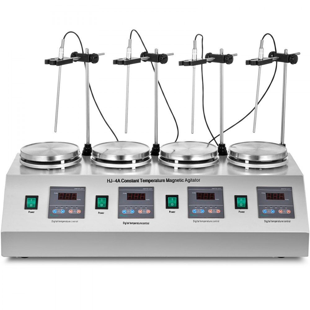 4 Heads Multi Unit Digital Thermostatic Magnetic Stirrer Hotplate Mixer 220v