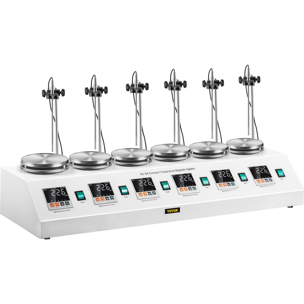 6 Heads Multi Unit Digital Thermostatic Magnetic Stirrer Hotplate Mixer 220v