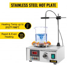 VEVOR 85-2 Magnetic Stirrer with Heating Plate 1000ml Hotplate Laboratory Magnetic Stirrer 300W Digital Display