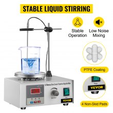 VEVOR 85-2 Magnetic Stirrer with Heating Plate 1000ml Hotplate Laboratory Magnetic Stirrer 300W Digital Display