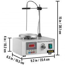 VEVOR 85-2 Magnetic Stirrer with Heating Plate 1000ml Hotplate Laboratory Magnetic Stirrer 300W Digital Display
