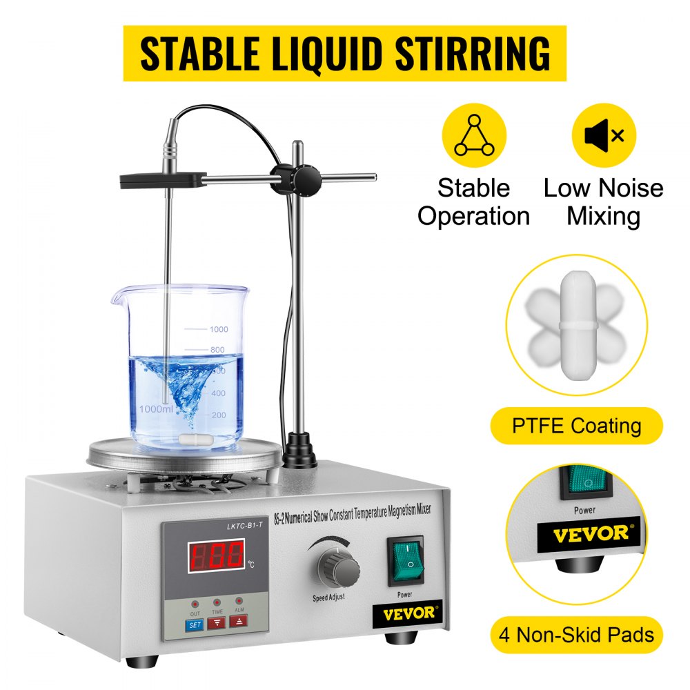 Vevor Magnetic Stirrer with Heating Plate 85-2 Hotplate mixer 220V Digital Display