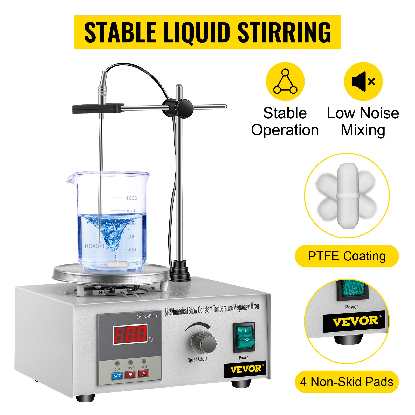 Vevor Magnetic Stirrer with Heating Plate 85-2 Hotplate mixer 220V Digital Display