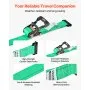 VEVOR Wheel Chock Tie-Down Kit, Chock-Style Trailer Tie Down Strap, Car Tie Down Kit with Buckle, Break Strength 1986.73 kg & Working Load 662 kg Motorcycle Tie-Down System for ATVs, UTVs & Trailers