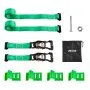 VEVOR Wheel Chock Tie-Down Kit, Chock-Style Trailer Tie Down Strap, Car Tie Down Kit with Buckle, Break Strength 1986.73 kg & Working Load 662 kg Motorcycle Tie-Down System for ATVs, UTVs & Trailers