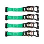 VEVOR Wheel Chock Tie-Down Kit, Chock-Style Trailer Tie Down Strap, Car Tie Down Kit with Buckle, Break Strength 1986.73 kg & Working Load 662 kg Motorcycle Tie-Down System E-Hooks for ATVs, UTVs