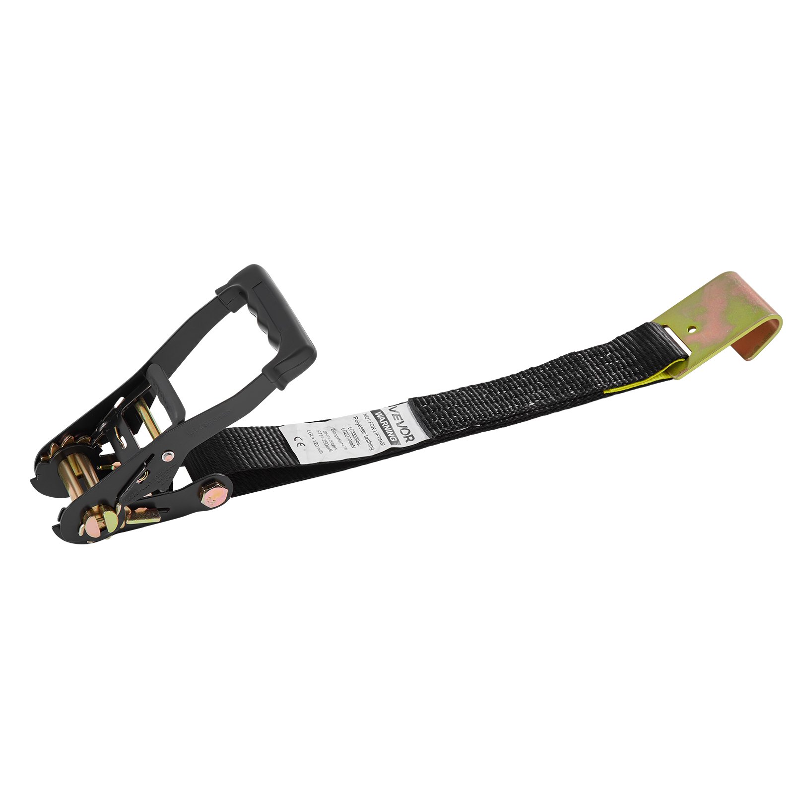 VEVOR Wheel Chock Tie-Down Kit, Tire-Style Trailer Tie Down Strap, Car Tie Down Kit with Flat Hook, Break Strength 10009 lbs & Working Load 3333 lbs Motorcycle Tie-Down System for ATVs, SUVs, Trailers