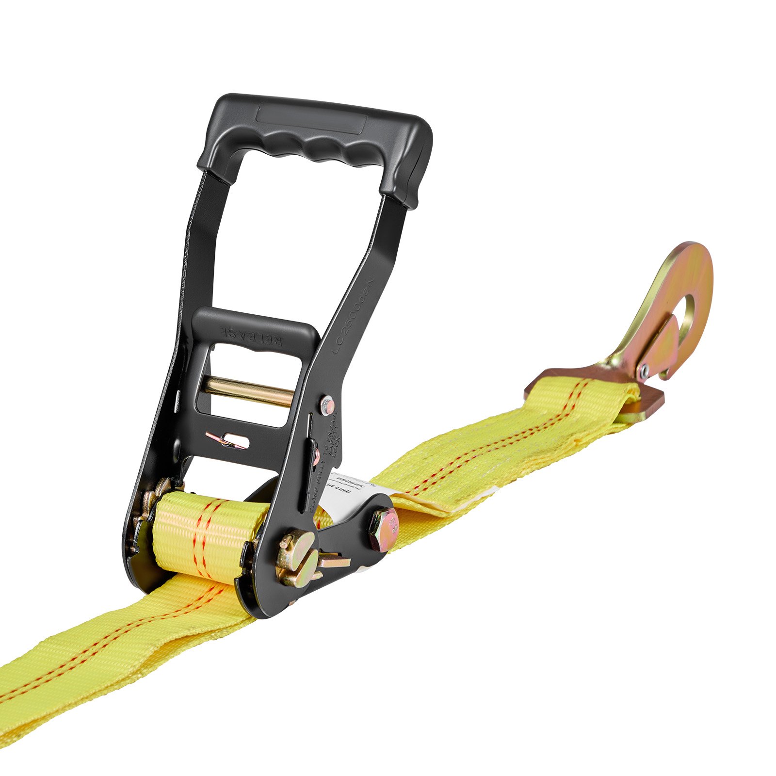 VEVOR Wheel Chock Tie-Down Kit, Tire-Style Trailer Tie Down Strap, Car Tie Down Kit with Spring Hook, Break Strength 4540 kg & Working Load 1512 kg Motorcycle Tie-Down System for ATV, SUV, Trailer