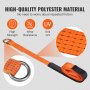 VEVOR Ratchet Tie Down Straps Kit, Lasso Style 2" x 120" Tire Straps, 5512 LBS Working Load, 11023 LBS Breaking Strength, Car Tie Down Straps with Snap Hooks for Passenger Car, Truck, Trailer, 4-Pack