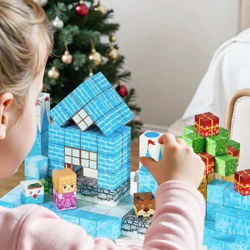 Blocs De Construction Magnétiques 150 Pièces - Jouet Montessori - Aimants Puissants - Formes 2D/3D - ABS - Cadeau Enfant 3+ - Anniversaire Noël