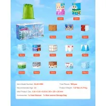 VEVOR Magnetic Blocks 150 PCS Glacier Castle Set STEM Montessori Sensory Toys