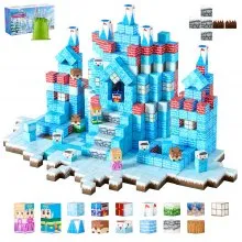 VEVOR Magnetic Blocks 150 PCS Glacier Castle Set STEM Montessori Sensory Toys