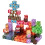 VEVOR Magnetic Blocks, 100 PCS Dark Castle Set, Magnetic Building Cubes for Kids, STEM Montessori Sensory Toys for Christmas Birthday Gift, Construction Stacking Toy for 3+ Years Old Boys & Girls