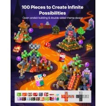 VEVOR Magnetic Blocks 100 PCS Dark Castle Set STEM Montessori Sensory Toys