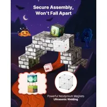 VEVOR Magnetic Blocks 100 PCS Cemetery Zombies Set STEM Montessori Sensory Toys