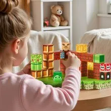VEVOR Magnetic Blocks 100 PCS Magnet Blocks Set STEM Montessori Sensory Toys
