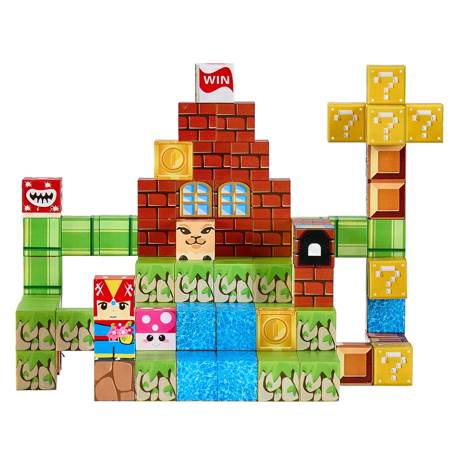 VEVOR Magnetiska Block, 100 ST Magnetblock Set, Magnetiska Byggkuber för Barn, STEM Montessori Sensoriska Leksaker till Julklapp, Födelsedagspresent, Byggleksak för 3+ år Pojkar & Flickor