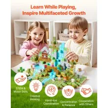 VEVOR Magnetic Blocks 150 PCS Forest Castle Set STEM Montessori Sensory Toys