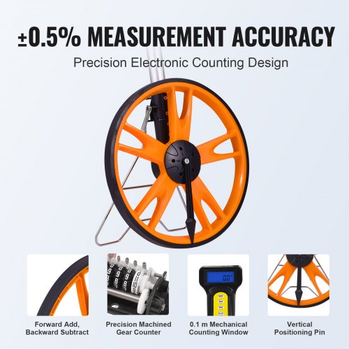 Measure Wheel, Distance Measuring Wheel In Feet, Wheel Measuring Tool, Rolling Measurement Wheel Collapsible Backpack Up 10 000ft 12 Diameter Wheel Adapt V Measure Wheel, Distance Measuring Wheel In Feet, Wheel Measuring Tool, Rolling Measurement Wheel Collapsible Backpack Up 10 000ft 12 Diameter Wheel Adapt V