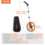 VEVOR Measuring Wheel 317mm Road Runner Telescoping Handle Feet/Inches w/ Bag