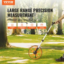 VEVOR Measuring Wheel in Feet and Inches,12.5 in Wheel Diameter, 40.94-27.95 in Telescoping Measure Wheel, Measurement 0-9,999Ft with Back Bag, Suitable for Lawn/Hard/Soft/Wood Road Measuring