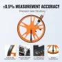 VEVOR Measuring Wheel in Feet, 12.5 in Wheel Diameter, 39.37-15.75 in Telescoping Measure Wheel, Measurement 0-9,999Ft with Back Bag, Suitable for Lawn/Hard/Soft/Wood Road Measuring