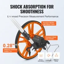 VEVOR Measuring Wheel 317mm Road Runner Distance Telescoping Handle w/ Back Bag