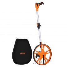 VEVOR Measuring Wheel in Feet, 12.5 in Wheel Diameter, 39.37-15.75 in Telescoping Measure Wheel, Measurement 0-9,999Ft with Back Bag, Suitable for Lawn/Hard/Soft/Wood Road Measuring