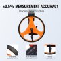 VEVOR Measuring Wheel in Inches, 6.3 in Wheel Diameter, 39.37-16.53 in Telescoping Measure Wheel, Measurement 0-9,999m with Back Bag, Suitable for Lawn/Hard/Soft/Wood Road Measuring
