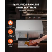 VEVOR Electric Countertop Pizza Oven 12" 1500W Adjustable Temp 0-120Min Timer