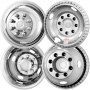 VEVOR 16-inch Wheel Simulators, 304 Stainless Steel Wheel Simulator Kit with Mirror Polished Finish, 2 Front and 2 Rear Wheel Covers Fit for Ford F350 (1974-1998), 4 pcs