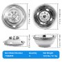 VEVOR 16-inch Wheel Simulators, 304 Stainless Steel Wheel Simulator Kit with Mirror Polished Finish, 2 Front and 2 Rear Wheel Covers Fit for Ford F350 (1974-1998), 4 pcs