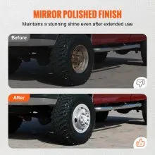 VEVOR 16-inch Wheel Simulators, 304 Stainless Steel Wheel Simulator Kit with Mirror Polished Finish, 2 Front and 2 Rear Wheel Covers Fit for Ford F350 (1974-1998), 4 pcs