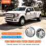 VEVOR 19.5-inch 10 Lug Wheel Simulators, 304 Stainless Steel Wheel Simulator Kit with Mirror Polished Finish, 2 Front and 2 Rear Wheel Covers Fit for For Ford F450/F550 (2005-2020), 4 pcs