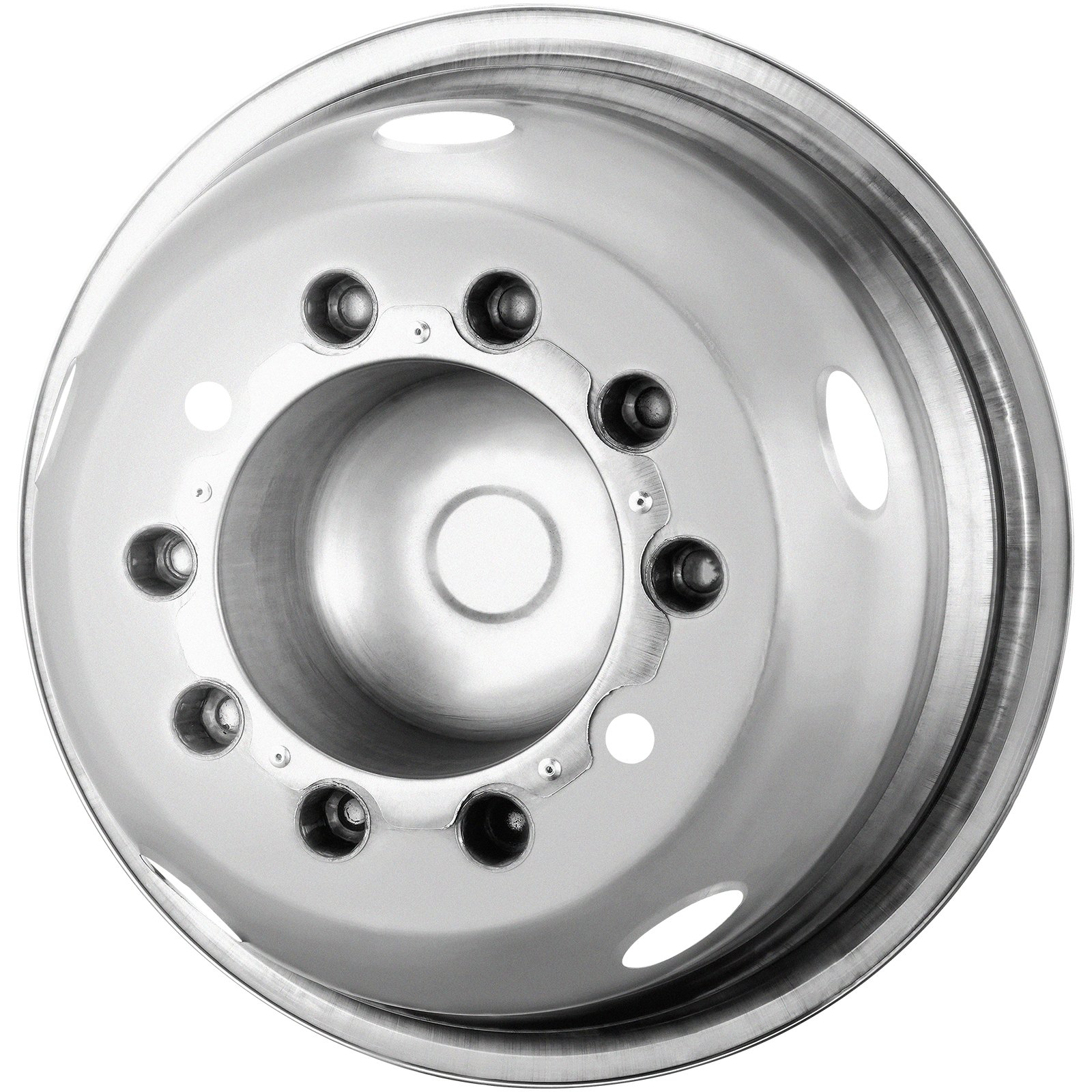VEVOR 50cm 8 Lug Wheel Simulators, 304 Stainless Steel Wheel Simulator Kit with Mirror Polished Finish, 2 Front and 2 Rear Wheel Covers Fit for For Ford F450/F550 (2005-2020), 4 pcs