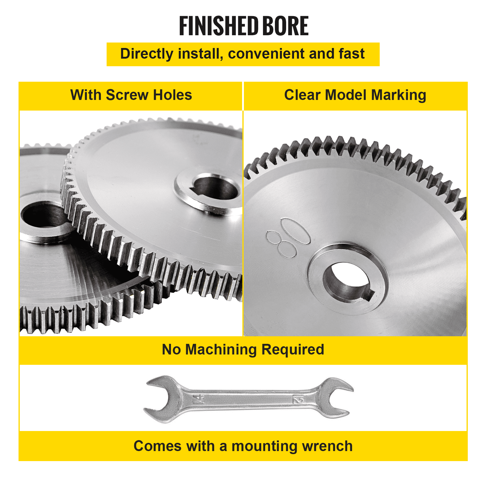 VEVOR 10PCS Gear Set for Mini Lathes, Replacement Gears