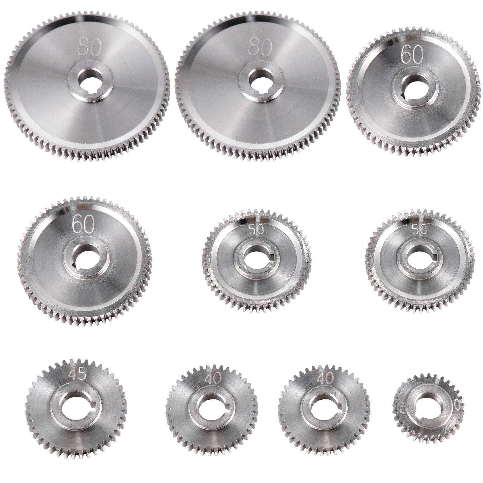 VEVOR 10PCS Gear Set for Mini Lathes, Replacement Gears