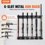 VEVOE Gun Rack 6-Slot Indoor Metal Gun Rack Wall Mount Vertical Rifle Rack