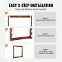 VEVOR Gun Rack 5-Slot Wood Gun Rack Wall Mount Gun Display Rack holds 5 Rifles