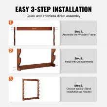 VEVOR Gun Rack 5-Slot Wood Gun Rack Wall Mount Gun Display Rack holds 5 Rifles