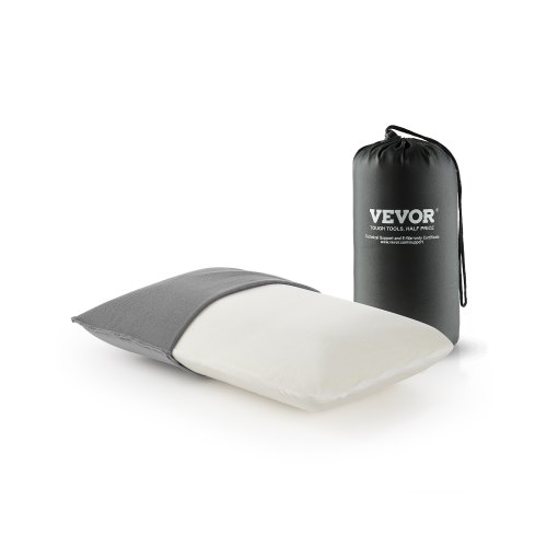 VEVOR Camping Pillow, Memory Foam Travel Pillow with Double-Sided Cover, Portable Backpacking Pillows with Removable & Washable Cover and Storage Bag, Perfect for Camping, Air Travel, Hiking, Office