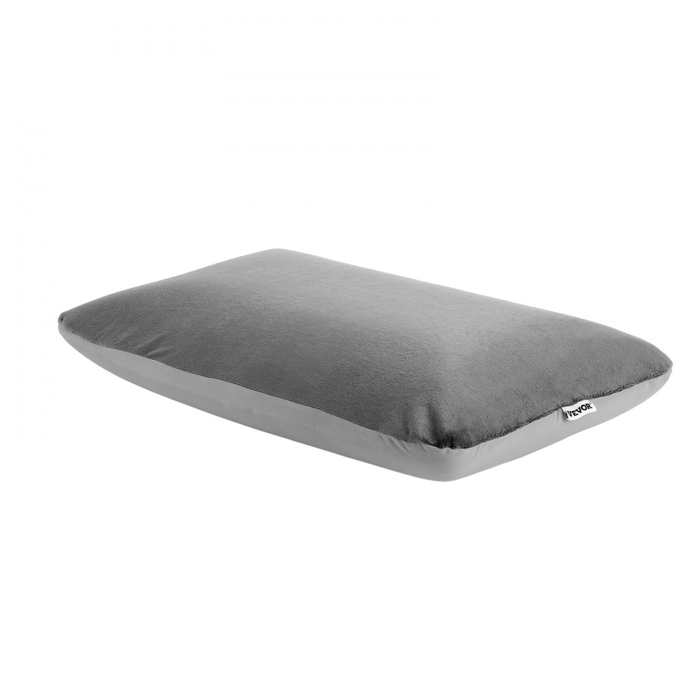 VEVOR Camping Pillow, Memory Foam Travel Pillow with Double-Sided Cover, Portable Backpacking Pillows with Removable & Washable Cover and Storage Bag, Perfect for Camping, Air Travel, Hiking, Office